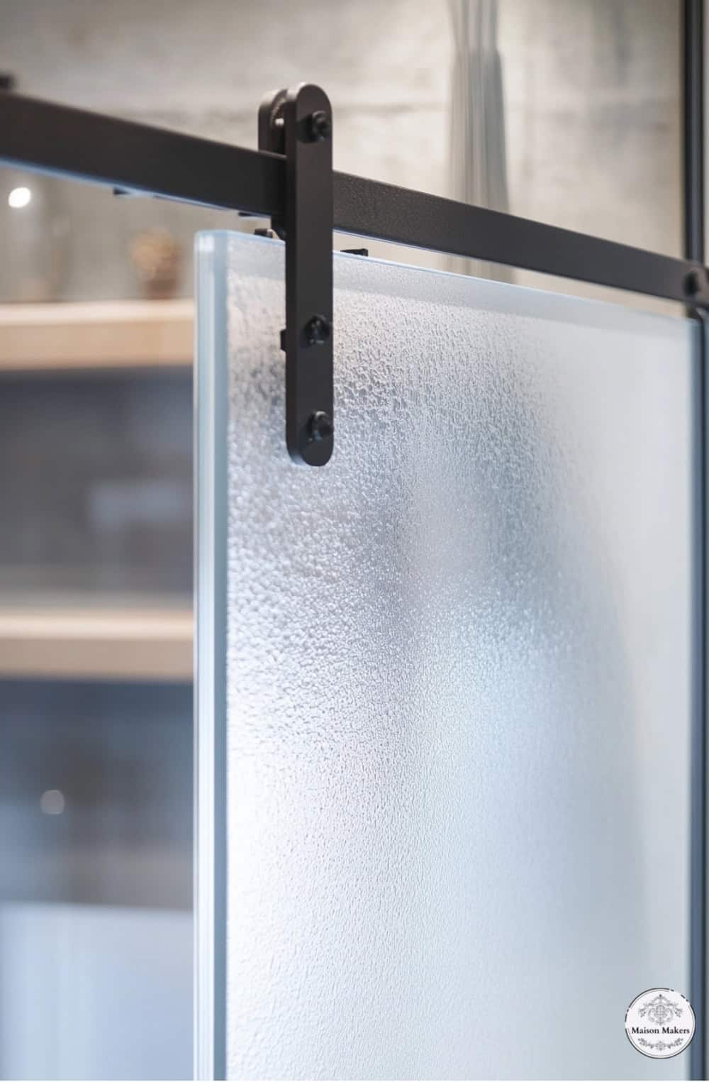 a close up of a sliding glass door