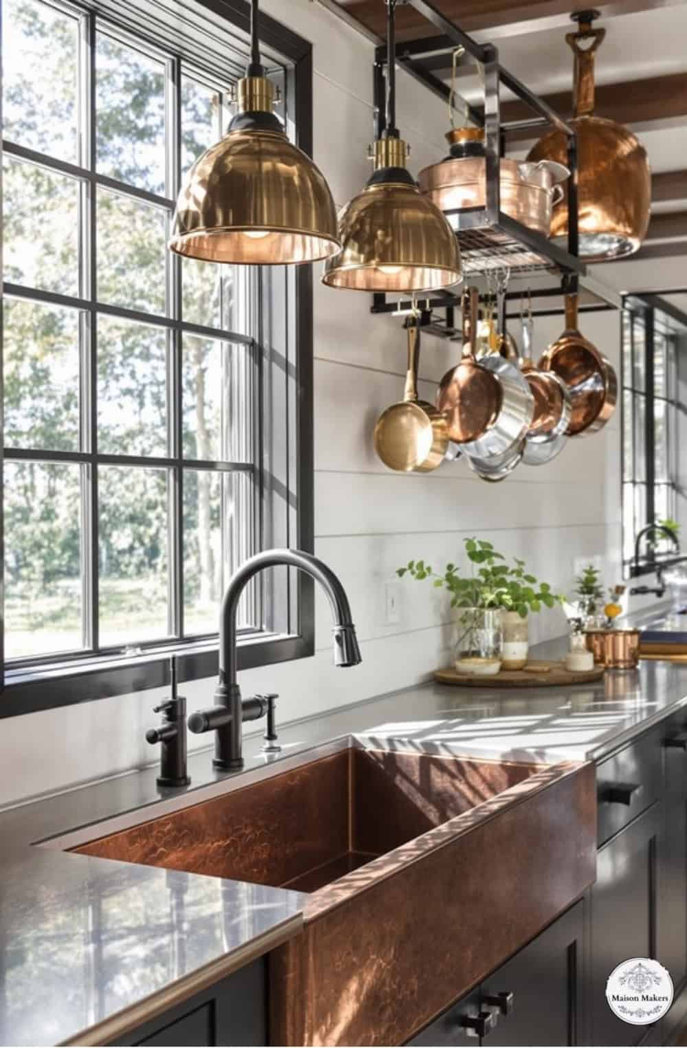a kitchen with a sink and a window