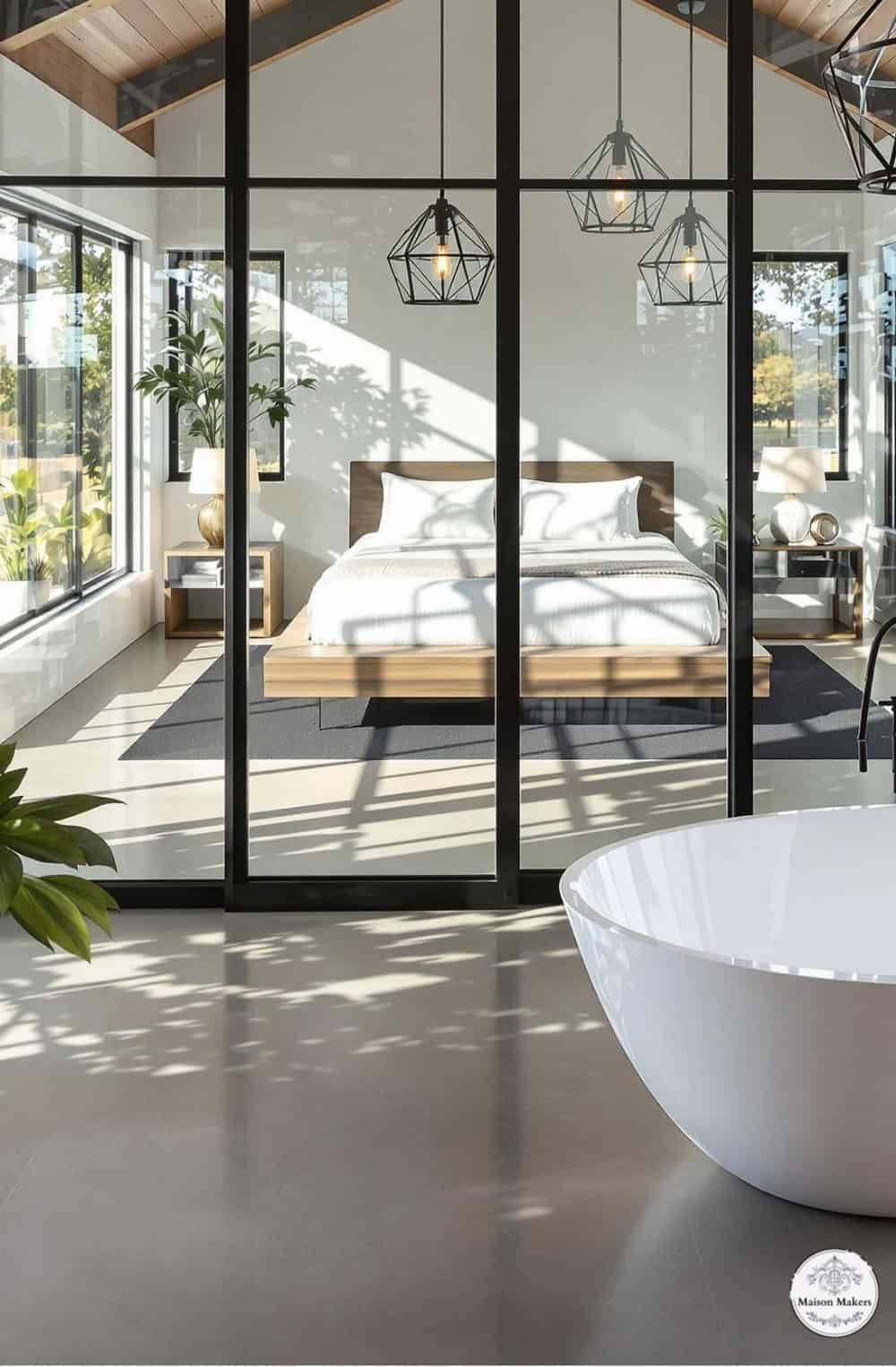 a large white bath tub sitting inside of a bathroom