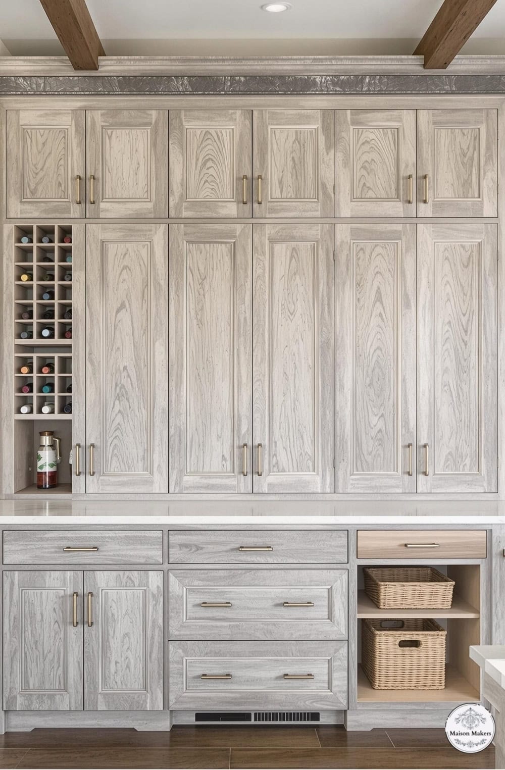 a kitchen with a lot of cabinets in it