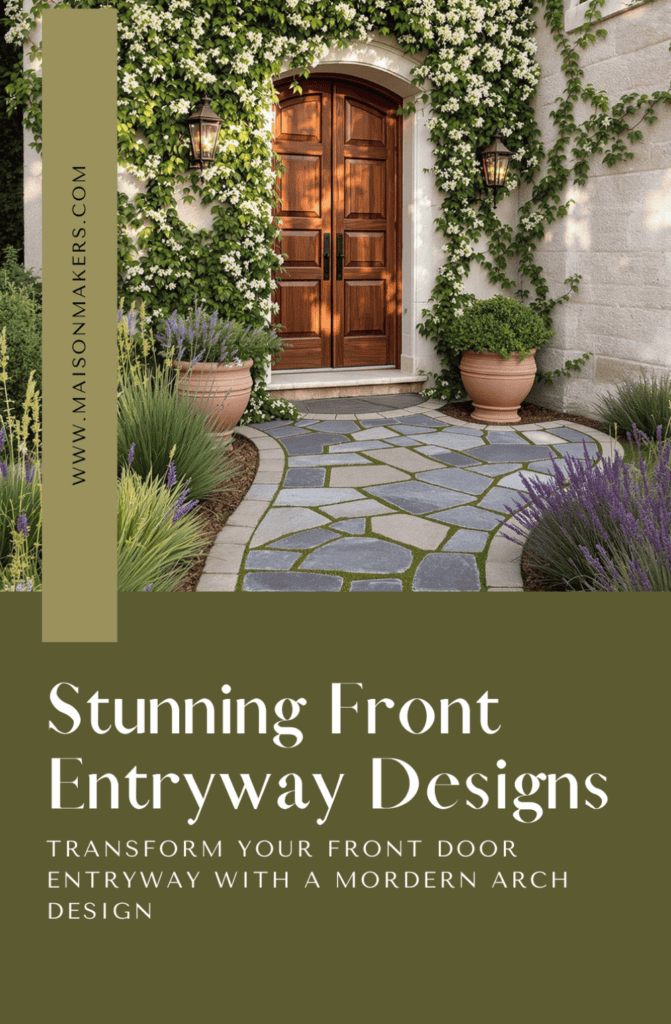 the front cover of a book with a pathway leading to a door