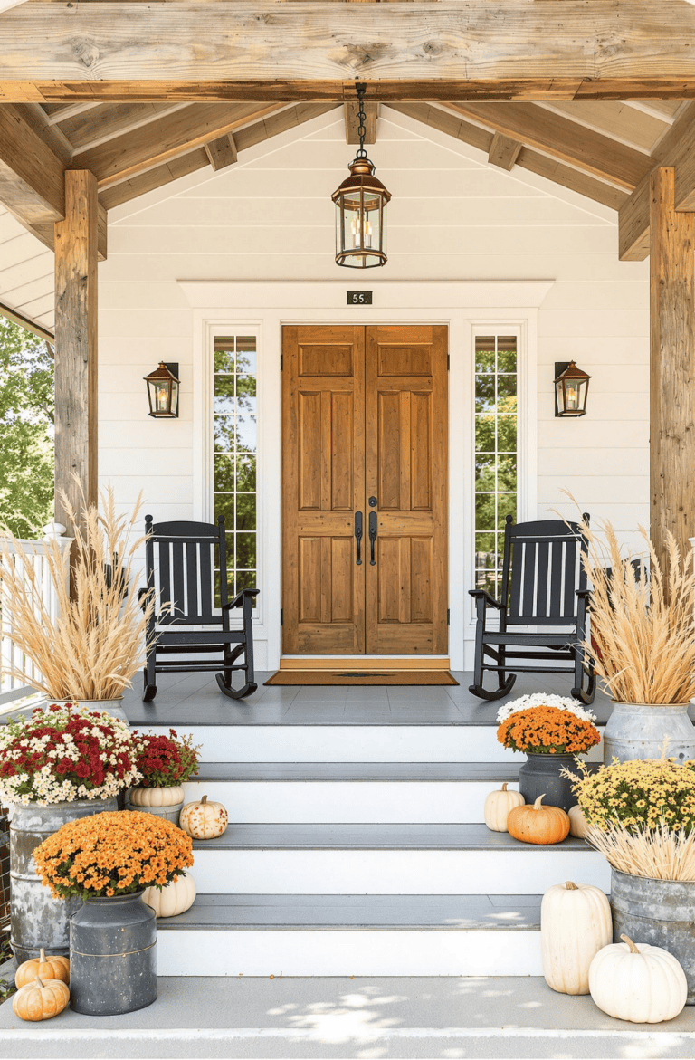17 Creative Fall Front Porch Decor Styling Ideas - Maison Maker
