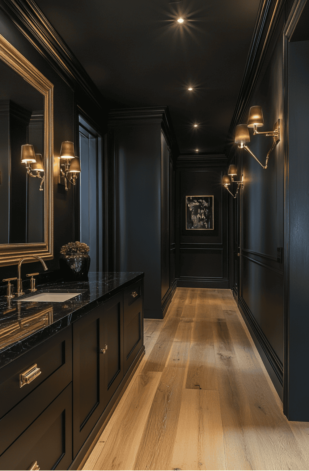 7 Tips for Creating a Chic Black Hallway to Wow Guests - Maison Maker