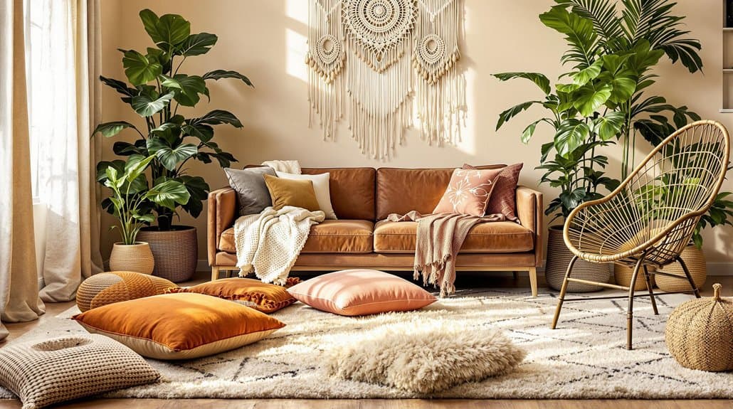 bohemian style living rooms