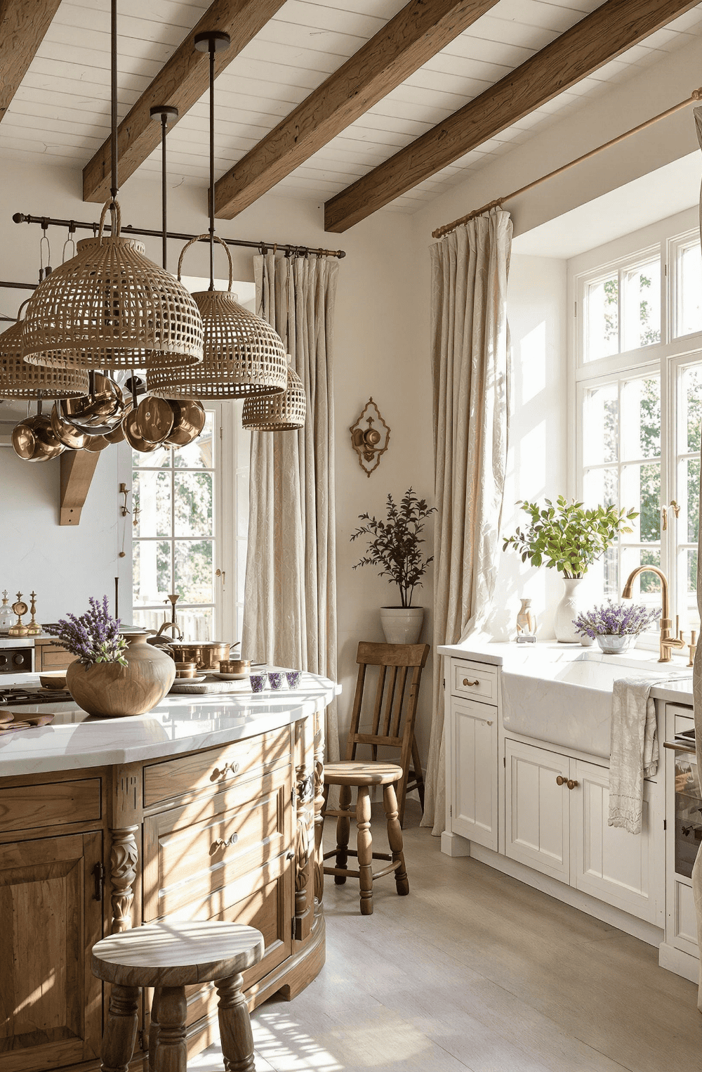 a kitchen filled with lots of counter top space