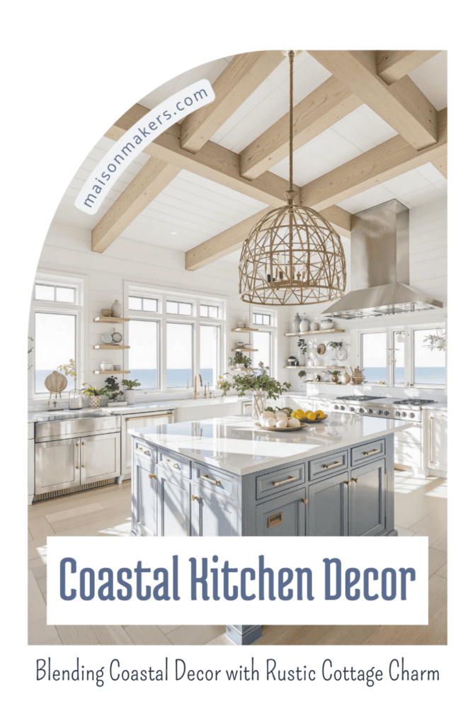 a kitchen with a large island and a chandelier