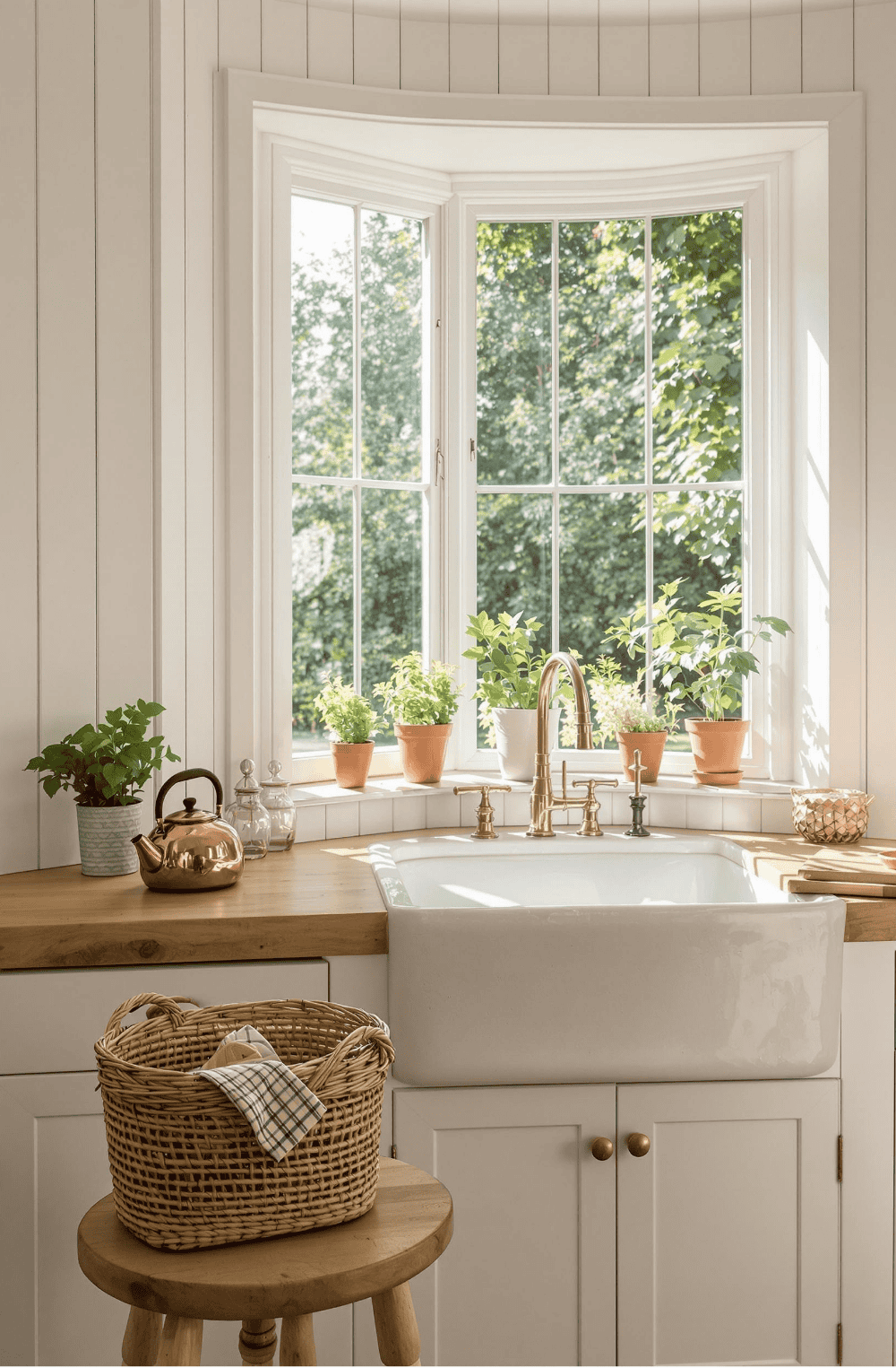 a kitchen with a sink and a window