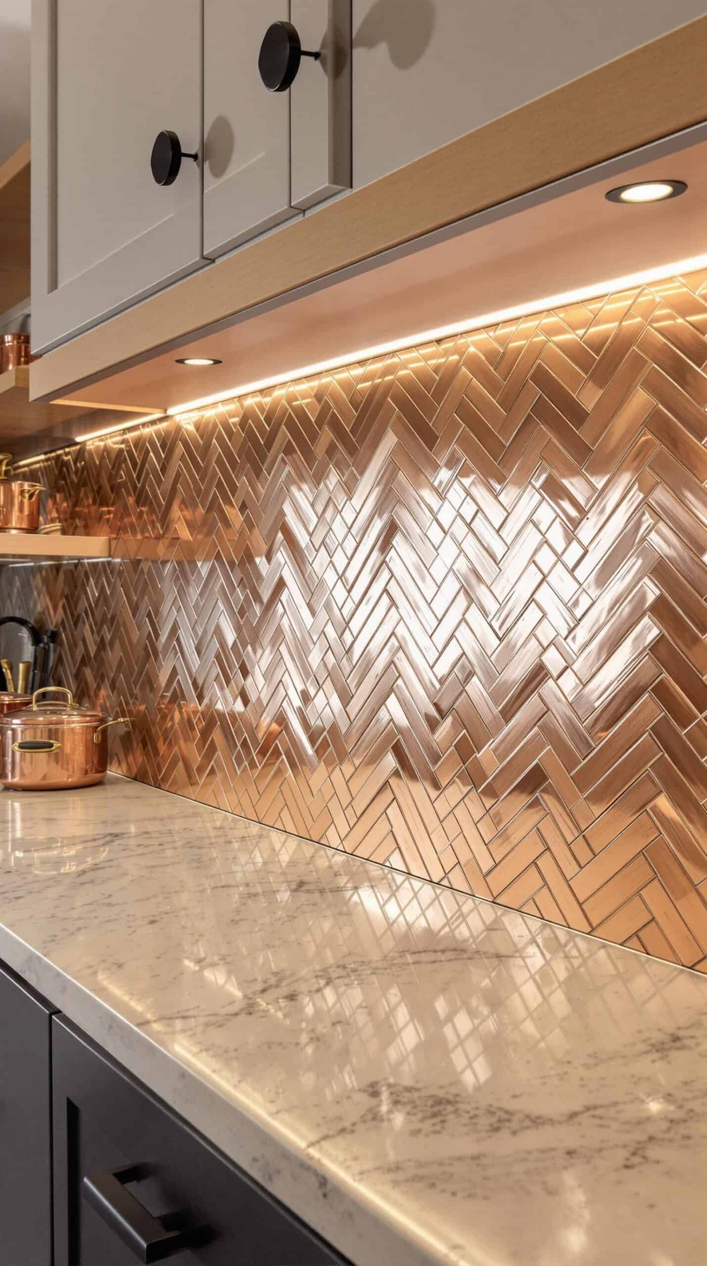 a kitchen with a marble counter top next to cabinets