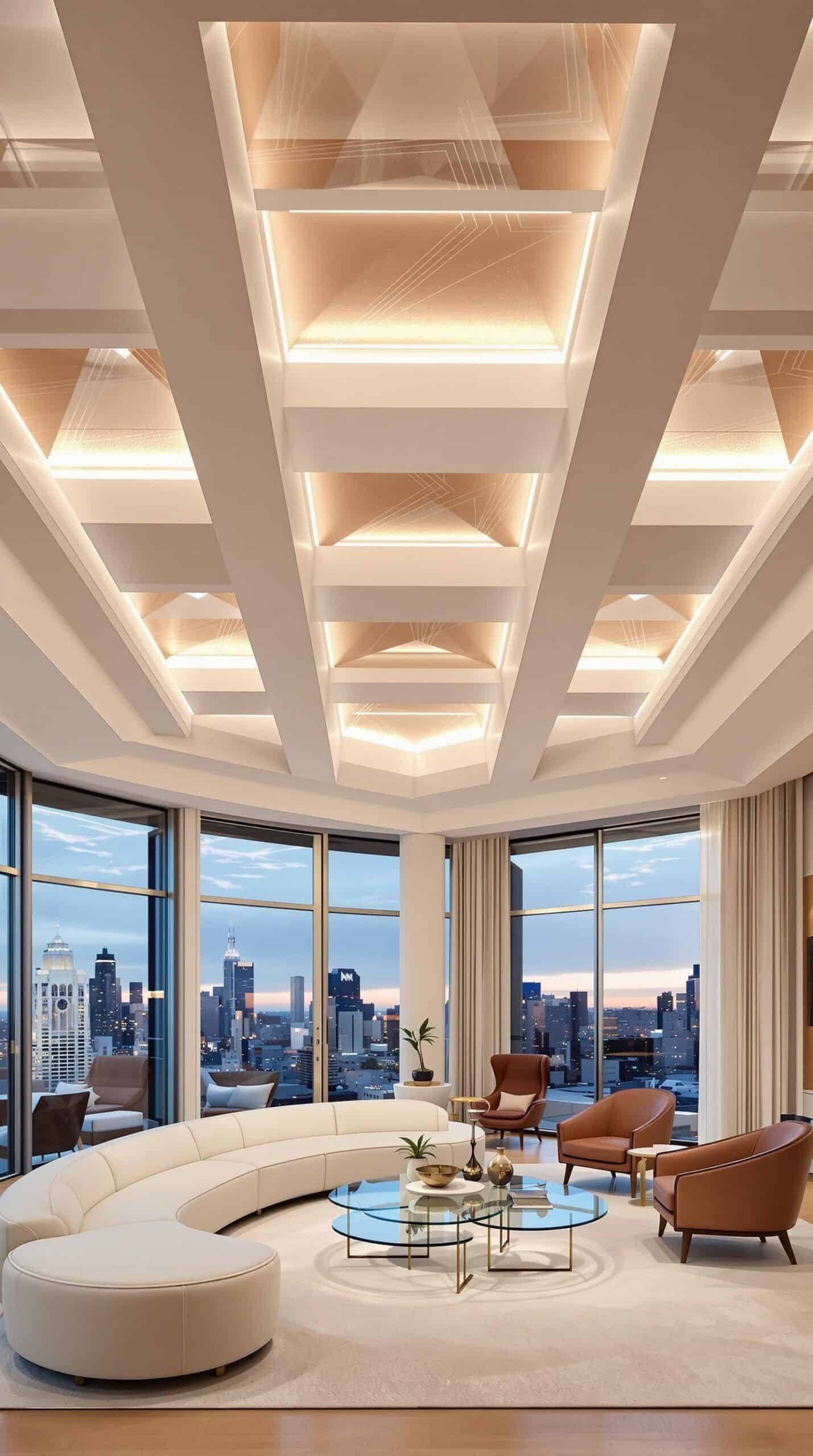 a large living room with a lot of windows