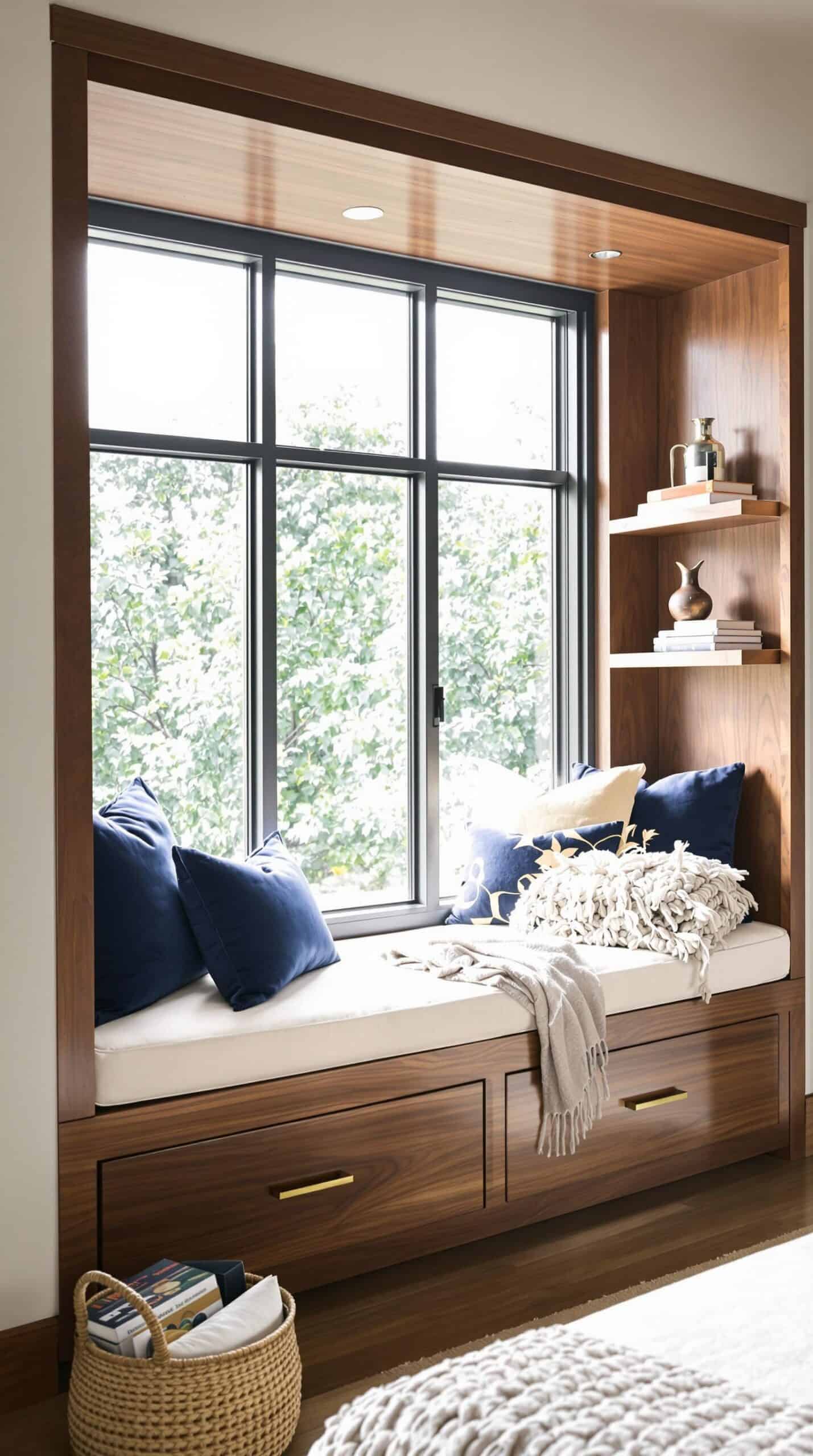 a bedroom with a window and a bed