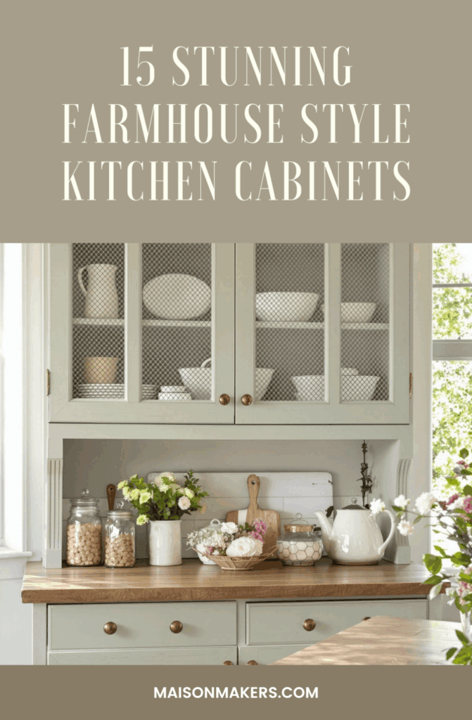 a kitchen with a wooden counter top and white cabinets