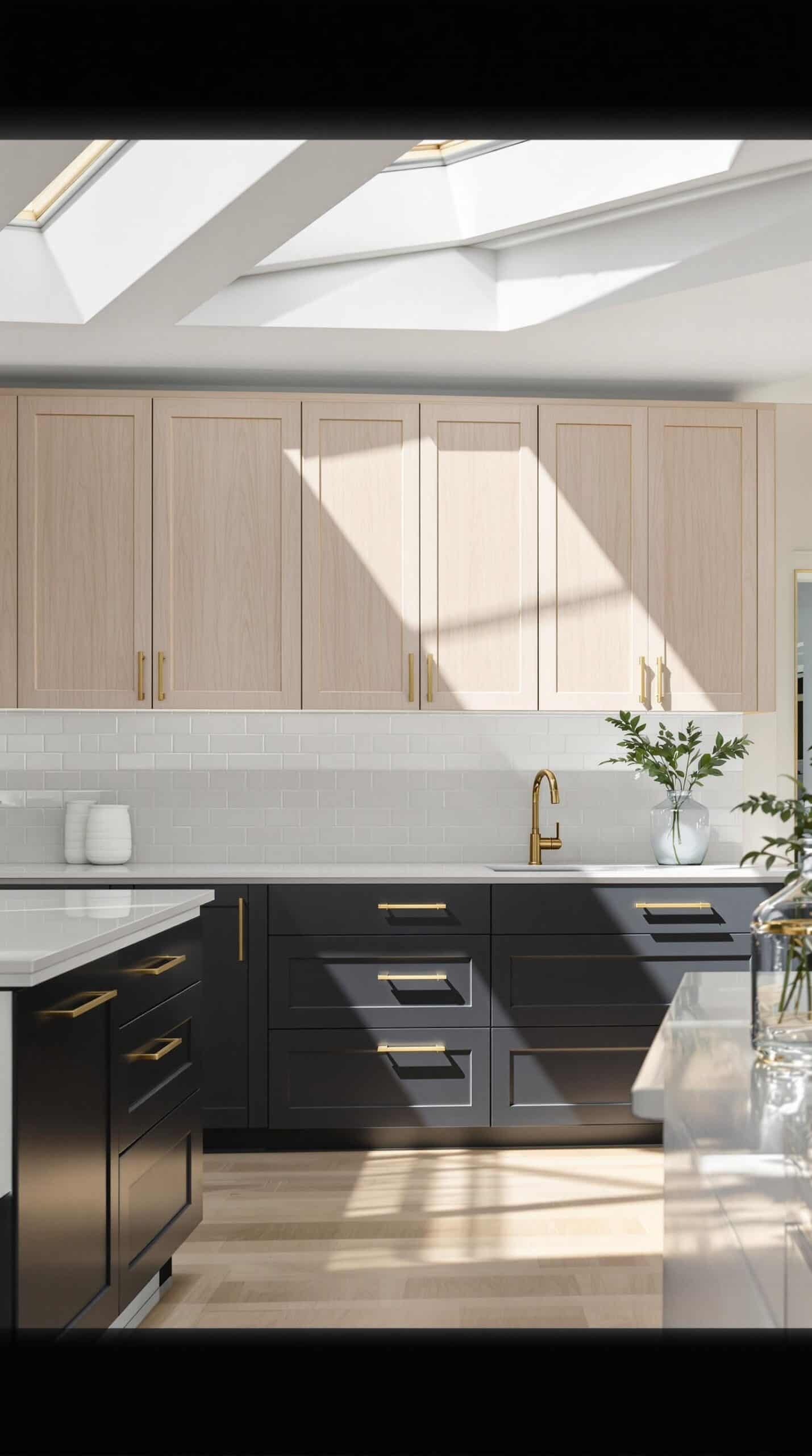 a kitchen with a sink, stove, oven and cabinets