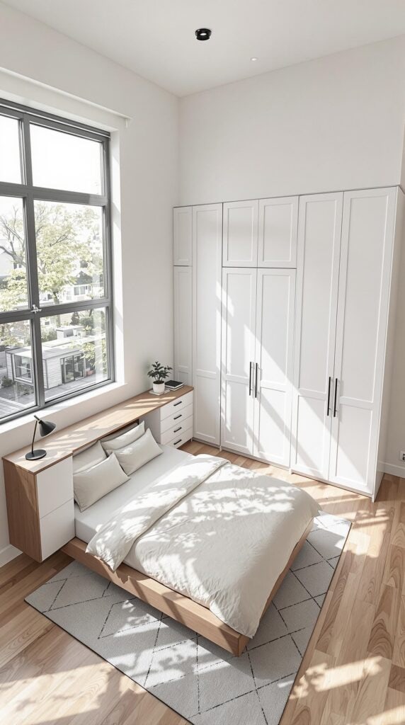 View of 31 Smart Bedroom Layout Ideas for Any Size Space - Maison Maker