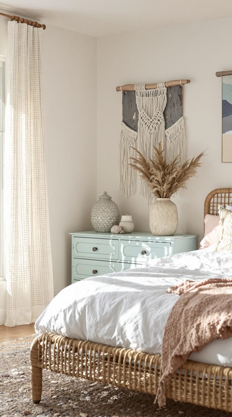 25 Boho Coastal Bedroom Ideas for a Relaxed Vibe - Maison Maker